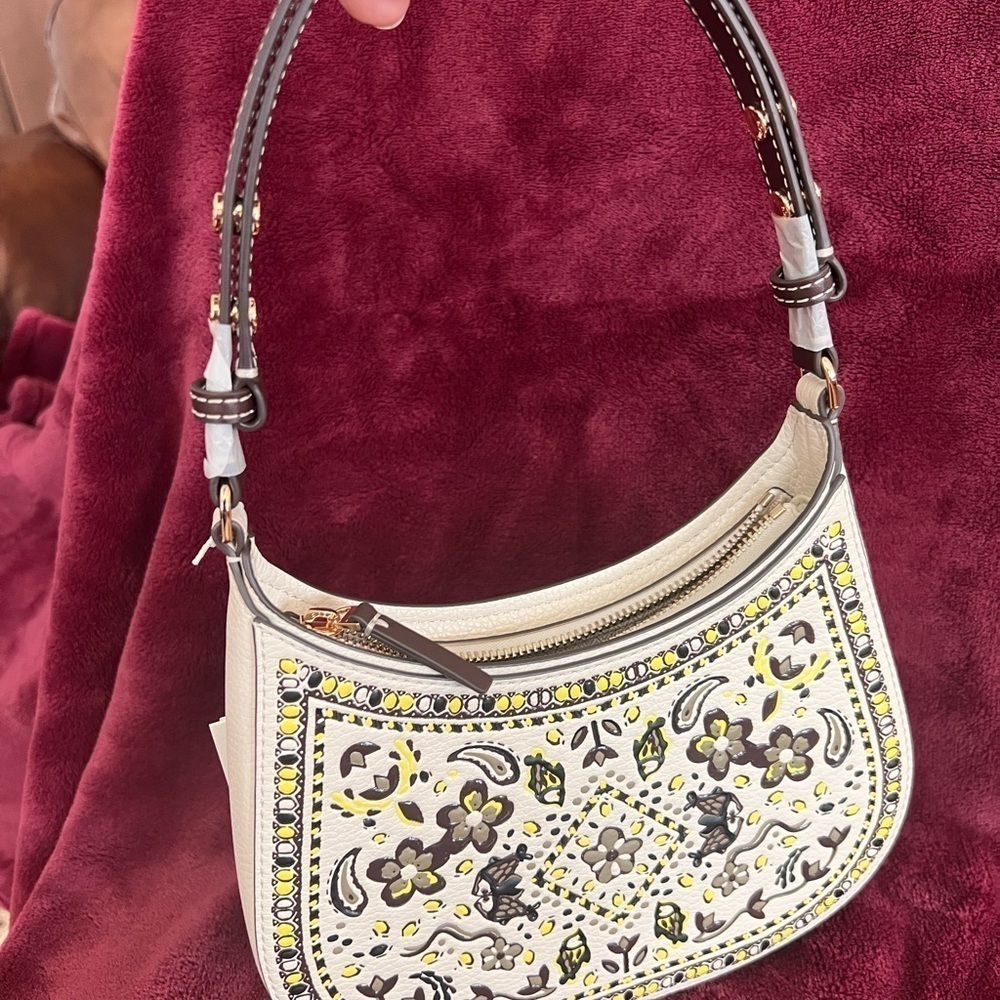 TORY BURCH•EMERSON LEATHER PRINTED SHOULDER BAG - Picture 15 of 15